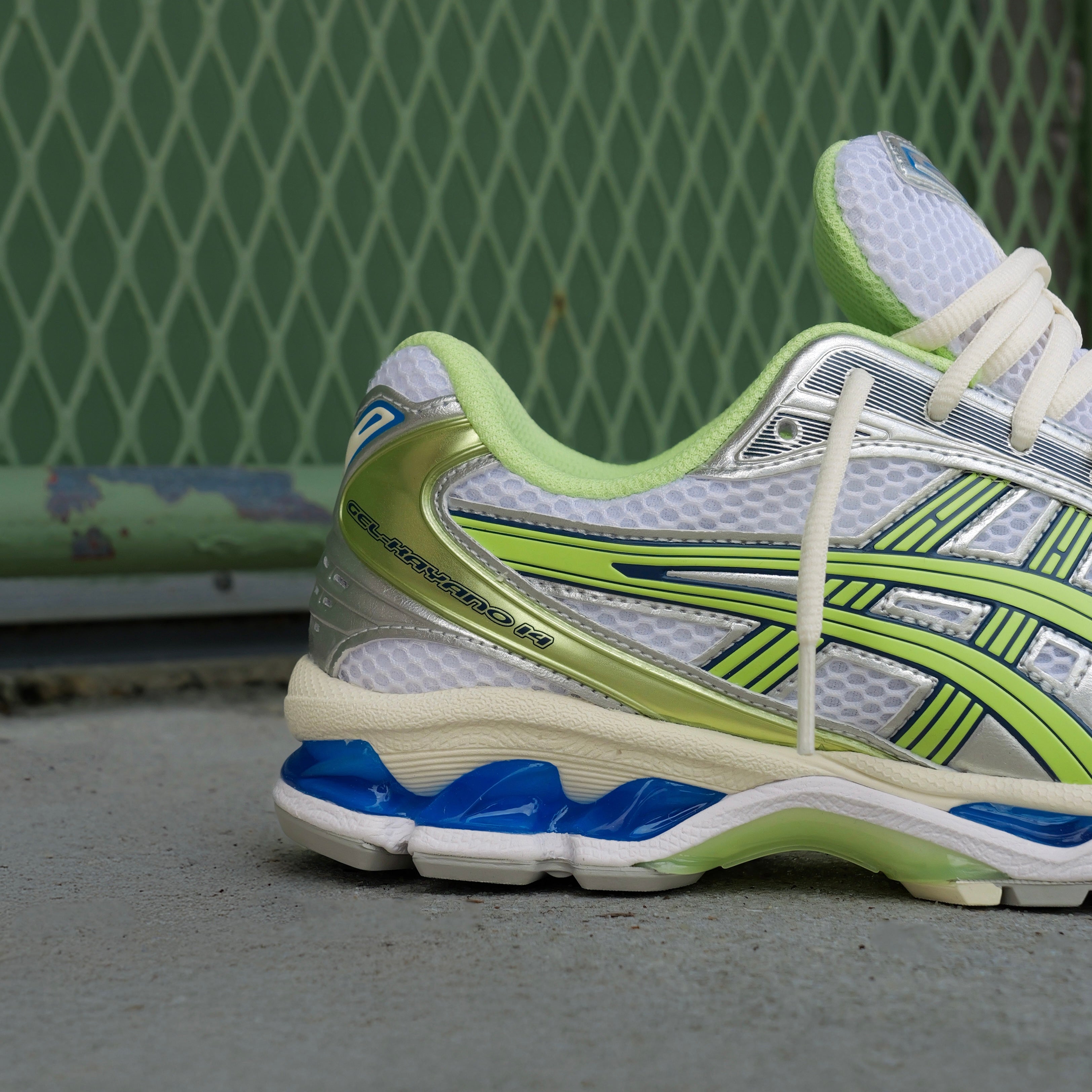 Mens Asics Gel-Kayano 14 (White/Lime Green) - VIP Asics
