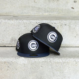 New Era Chicago Cubs World Series Side Patch Fitted (Black/Navy) - New Era