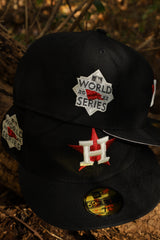 New Era Houston Astros 2022 World Series Side Patch Grey UV 59Fifty Fitted (Black) - New Era