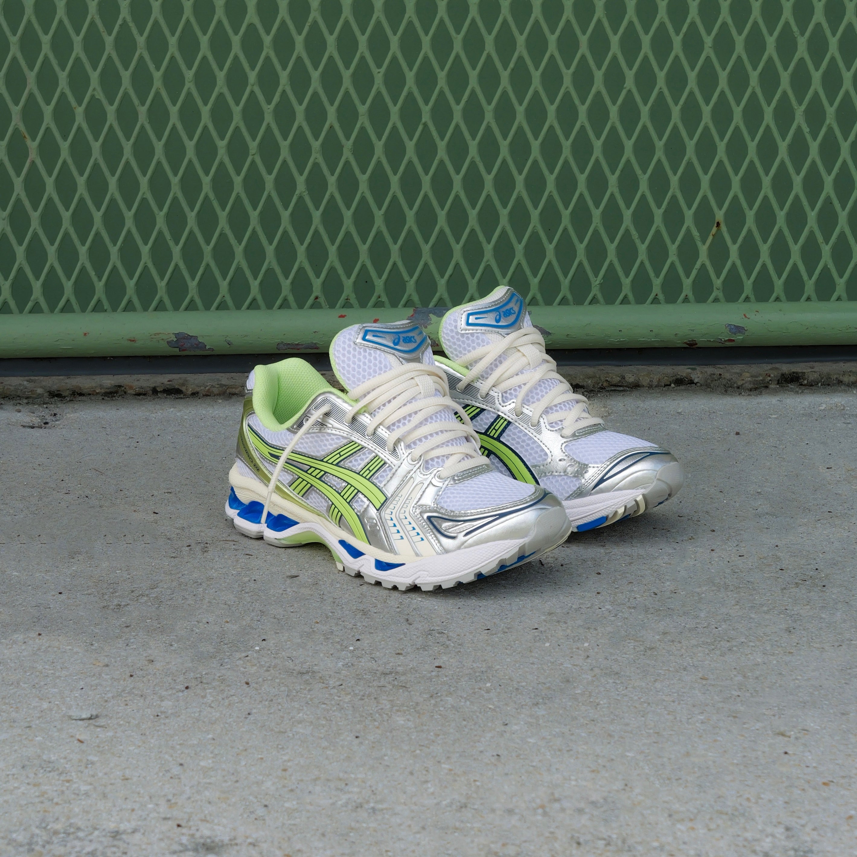 Mens Asics Gel-Kayano 14 (White/Lime Green) - VIP Asics