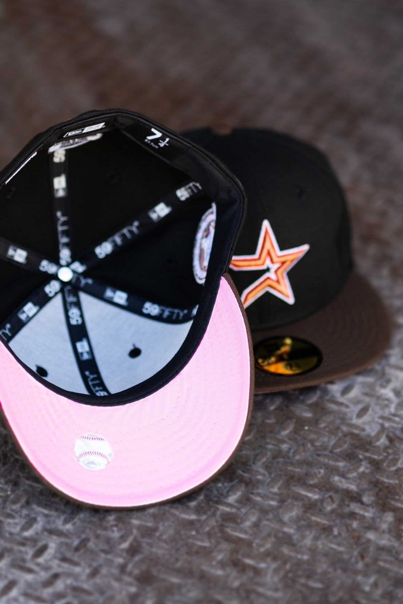 New Era Houston Astros 45th Anniversary Pink UV (Black/Walnut) 59Fifty Fitted - New Era