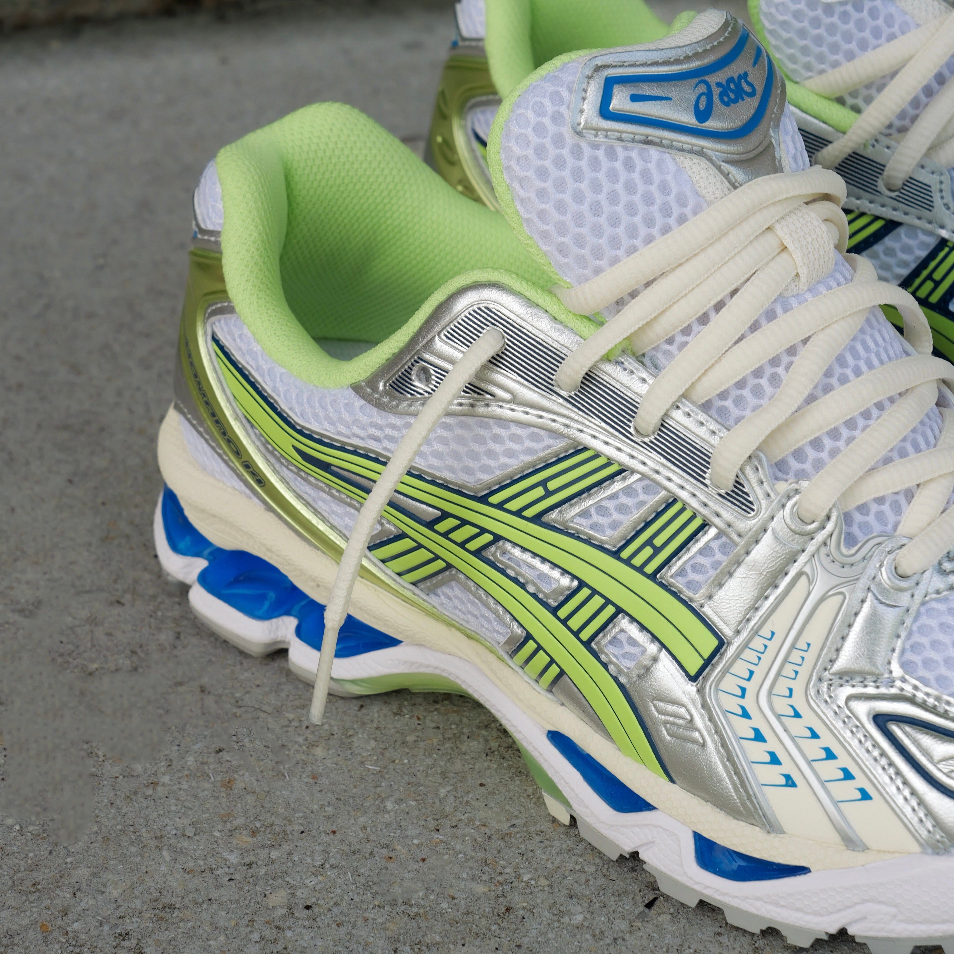 Mens Asics Gel-Kayano 14 (White/Lime Green) - VIP Asics