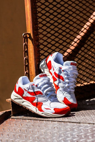 Mens Saucony Grid Shadow 2 (White/Red) - Saucony