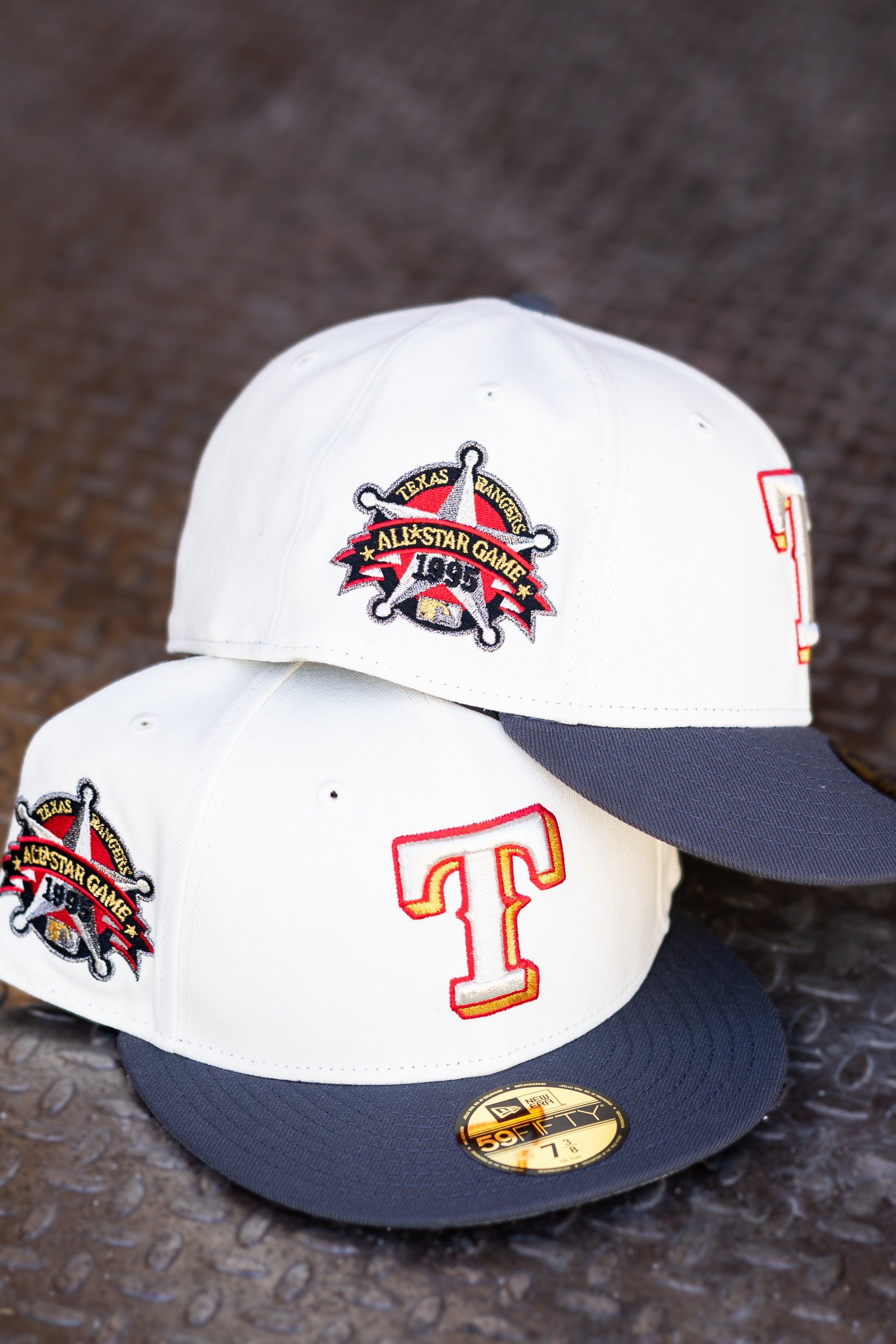 New Era Texas Rangers 1995 All-Star Game UV (Off White/Graphite) 59Fifty Fitted - New Era