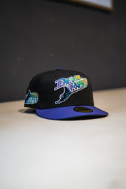 New Era Tampa Bay Devil Rays On-Field Script Green UV (Black/Purple) - New Era