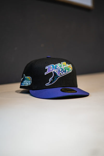 New Era Tampa Bay Devil Rays On-Field Script Green UV (Black/Purple) - New Era