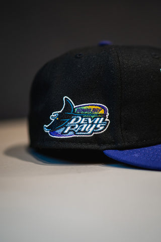 New Era Tampa Bay Devil Rays On-Field Script Green UV (Black/Purple) - New Era