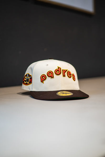 New Era San Diego Padres On-Field Script Green UV (Off White/Mocha) - New Era