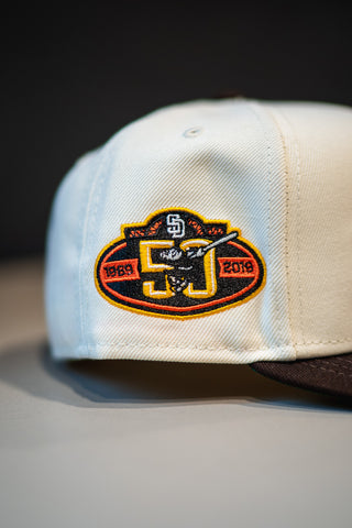 New Era San Diego Padres On-Field Script Green UV (Off White/Mocha) - New Era