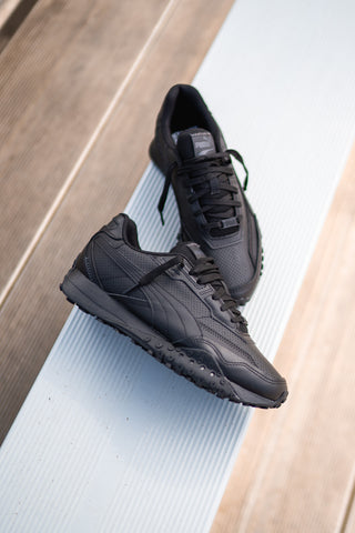 Mens Puma Blacktop Rider Leather (Black/Shadow Grey) - Puma