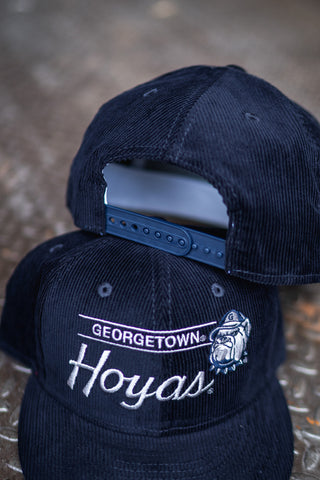 New Era Georgetown Hoyas Good Grey UV Snapback (Corduroy Navy) - New Era