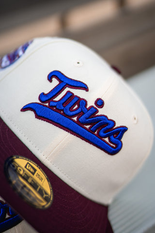 New Era Minnesota Twins 25th Anniversary Good Grey UV (Off White/Burgundy) - New Era