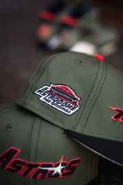 New Era Houston Astros Astrodome Off White UV (Olive Canvas/Black Satin) - New Era