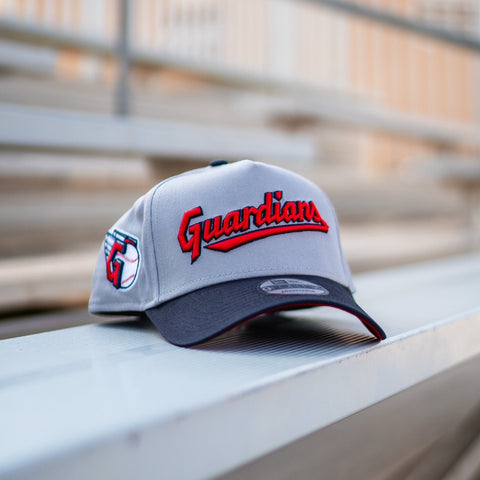 New Era Cleveland Guardians 9FORTY A-Frame Snapback (Grey/Navy) - New Era