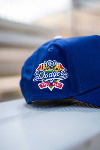 New Era Los Angeles Dodgers 100th Anniversary 9FORTY A-Frame Snapback (Blue) - New Era
