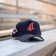 New Era Cleveland Indians 10th Anniversary 9FORTY A-Frame Snapback (Navy - New Era