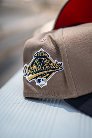 New Era Atlanta Braves 1995 WS 9FORTY A-Frame Snapback (Khaki/Navy) - New Era