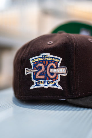 New Era Birmingham Barons 20th Anniversary Good Green UV (Dark Walnut/Mocha) - New Era