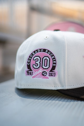 New Era Colorado Rockies 30th Anniversary Pink UV (Off White/Mocha) - New Era