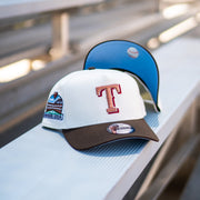 New Era Texas Rangers 2020 Inaugural 9FORTY A-Frame Snapback (Off White/Mocha) - New Era
