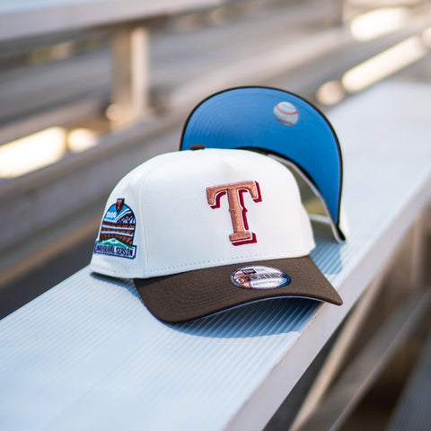 New Era Texas Rangers 2020 Inaugural 9FORTY A-Frame Snapback (Off White/Mocha) - New Era