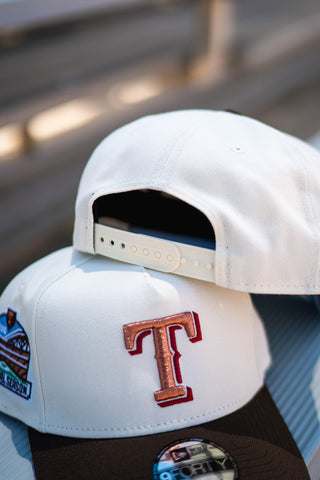 New Era Texas Rangers 2020 Inaugural 9FORTY A-Frame Snapback (Off White/Mocha) - New Era