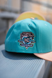 New Era Florida Marlins 10th Anniversary Soft Yellow UV (Teal/Blush) - New Era