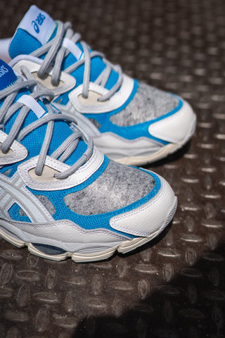 Mens Asics Gel-NYC (White/Dolphin Blue) - SNEAKER TOWN