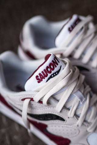 Mens Saucony Grid Shadow 2 (Cream Red Burgundy)