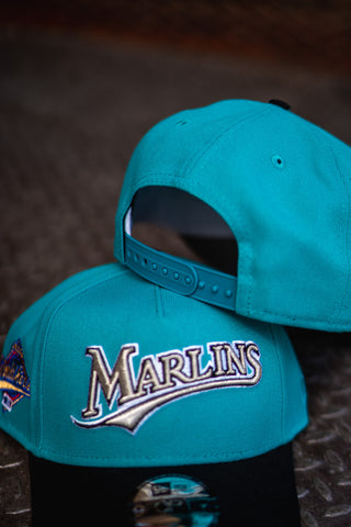 New Era Florida Marlins 1997 WS 9FORTY A-Frame Snapback (Teal/Black) - New Era