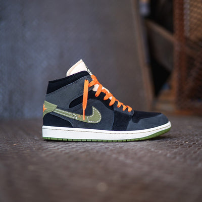 Mens Air Jordan 1 Mid SE Craft (Anthracite) - Nike