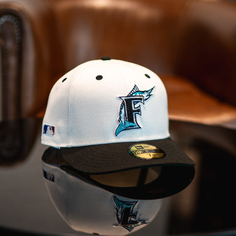 New Era Florida Marlins Side Batty Green UV (Off White/Black) - New Era