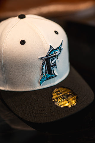 New Era Florida Marlins Side Batty Green UV (Off White/Black) - New Era