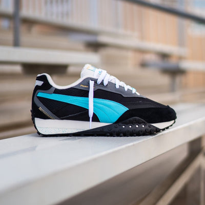 Mens Puma Blacktop Rider Lithium (Black/Team Aqua) - Puma