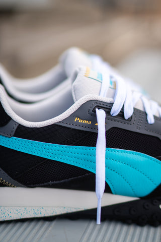 Mens Puma Blacktop Rider Lithium (Black/Team Aqua) - Puma