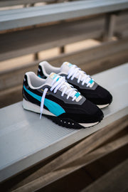 Mens Puma Blacktop Rider Lithium (Black/Team Aqua) - Puma