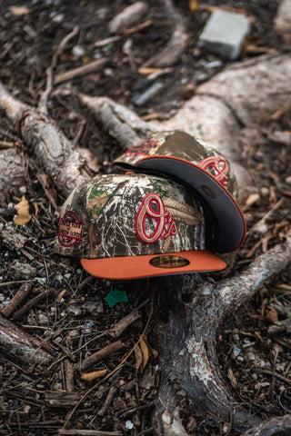 New Era Baltimore Orioles 20th Anniversary Grey UV (Real Tree Camo/Rust Orange) - New Era