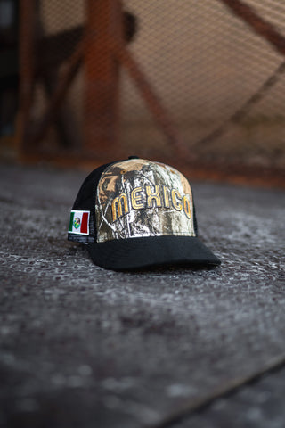 New Era Mexico World Baseball Classic Grey UV Trucker (Black Trucker/Black Corduroy) - New Era