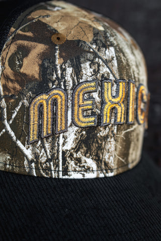 New Era Mexico World Baseball Classic Grey UV Trucker (Black Trucker/Black Corduroy) - New Era