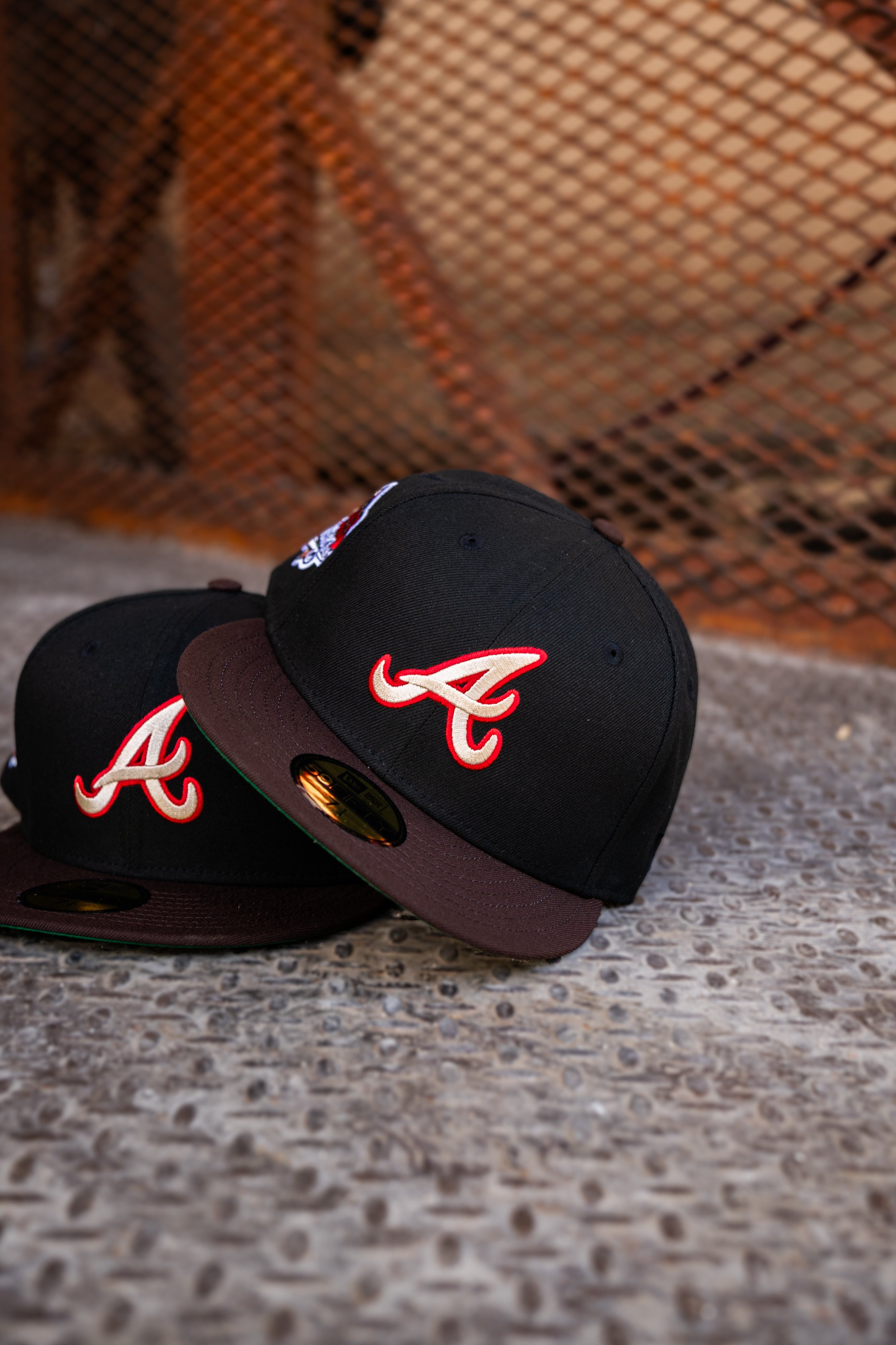 New Era Atlanta Braves 1999 WS Green UV (Black/Burnt wood) 59Fifty Fitted - New Era
