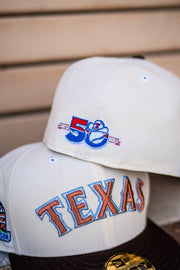 New Era Texas Rangers 2020 Inaugural Season Sky UV (Off White/Mocha) - New Era