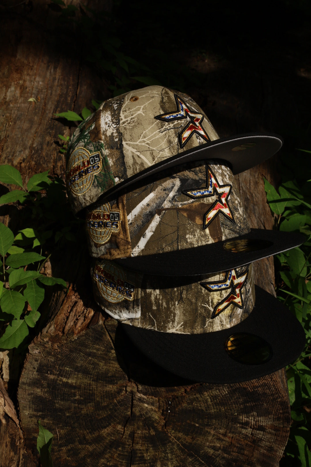 New Era Houston Astros 2005 World Series Side Patch Grey UV 59Fifty Fitted (Realtree Camo/Black)