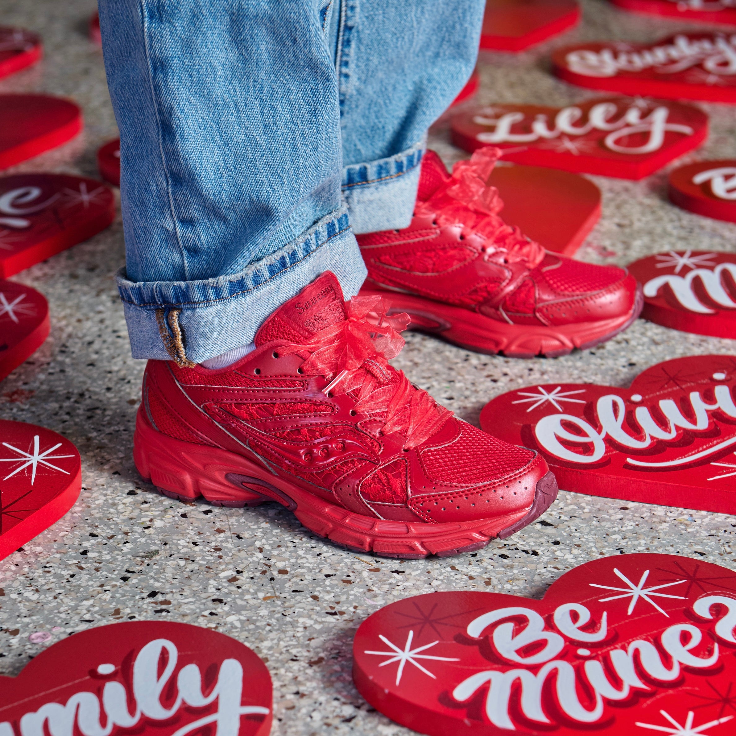 Mens Saucony Ride Millennium St.Valentine (Red)