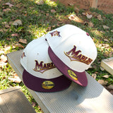 New Era Florida Marlins Green UV 59Fifty Fitted (Chrome/Maroon) - New Era