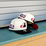 New Era Montreal Expos Stade Olympique 9FIFTY A-Frame Snapback-(Cream/Black) - New Era