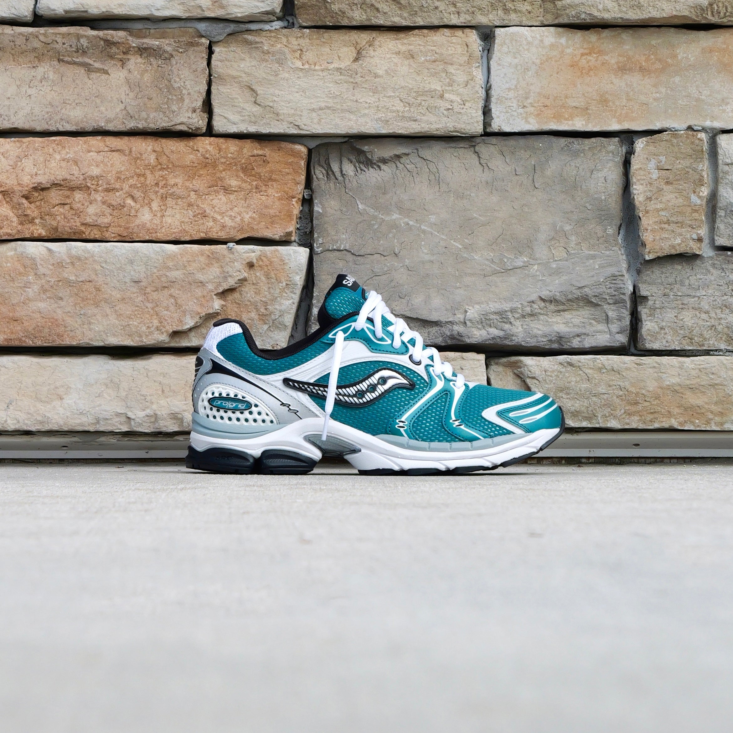 Mens Saucony ProGrid Triumph 4 (Teal/Silver) - Saucony