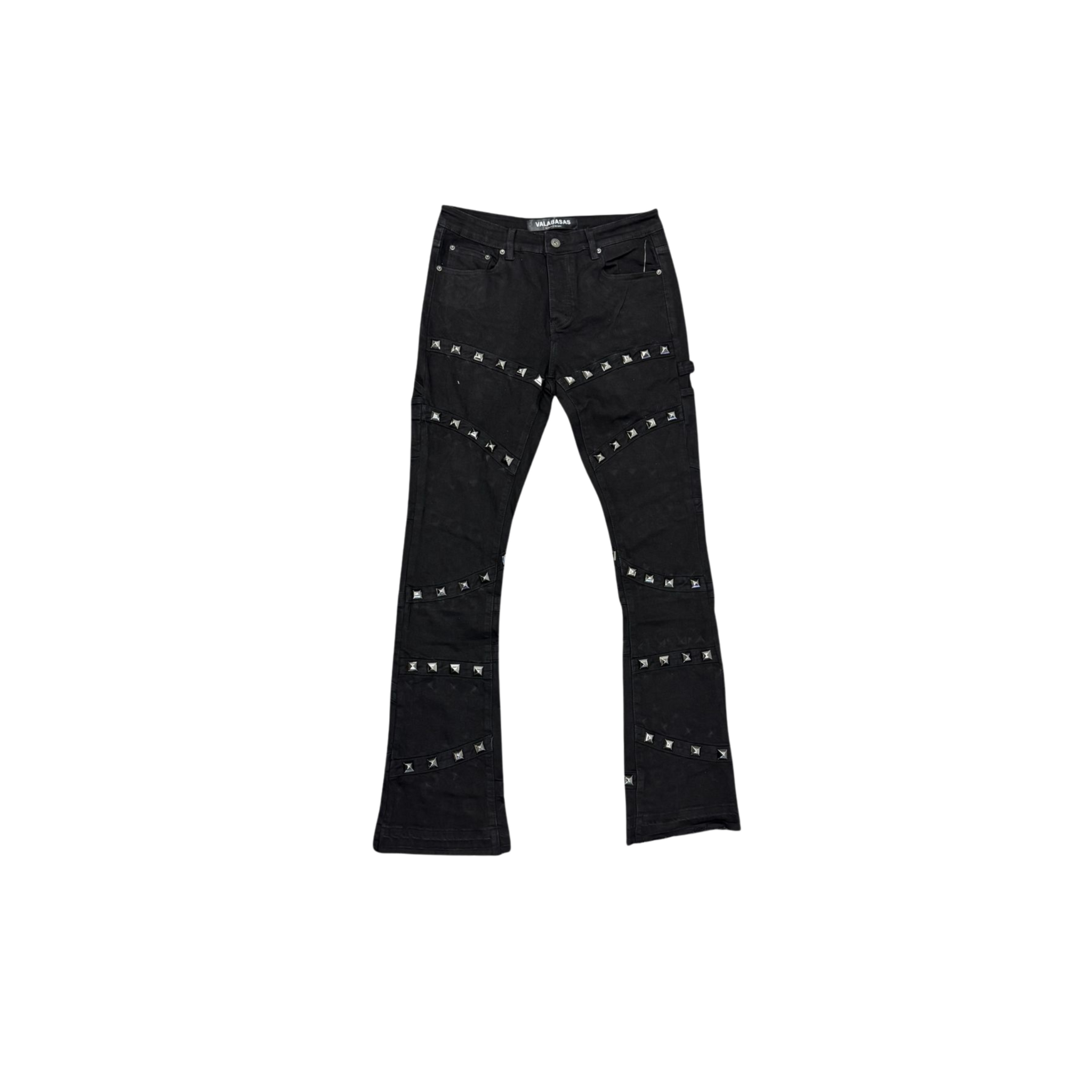 Valabasas "Pyrgos" Stacked Denim (Black) - VALABASAS