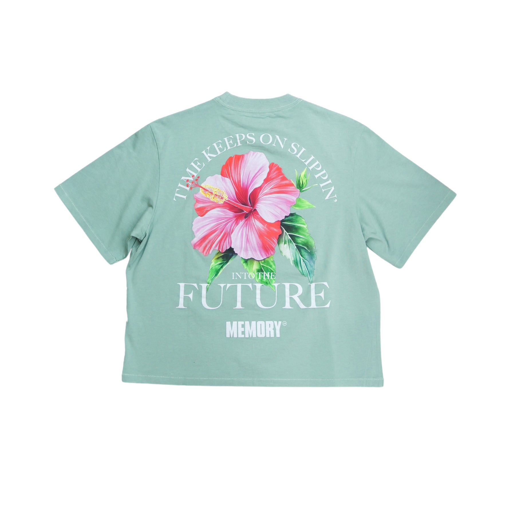 Memory Lane Slippin’ Crop Tee (Sage) - Memory Lane