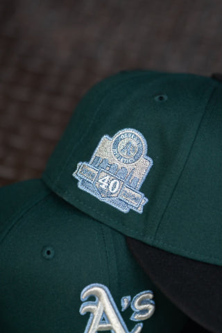 New Era Oakland Athletics 40th Anniversary Side Patch Grey UV (Dark Green/Black) - New Era