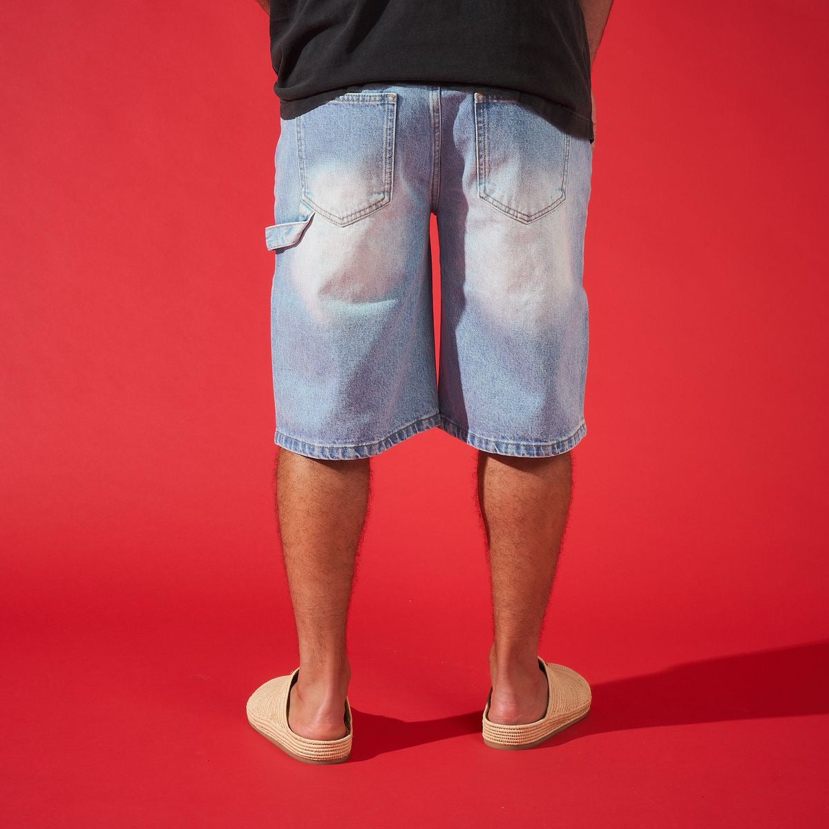 DUAA ''REWARD'' ICE STONE DENIM SHORT - DUAA